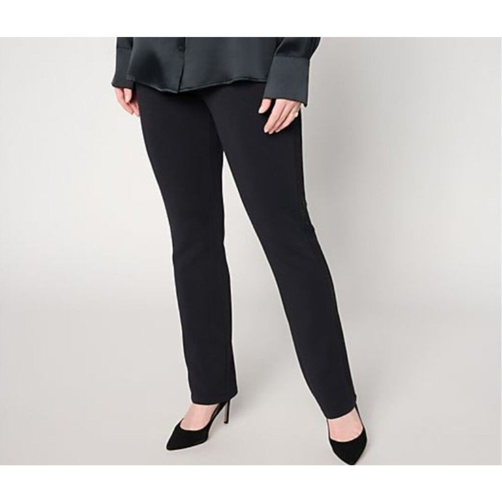 Belle Kim Gravel Size Petite XS Black Scubaluxe Sparkle Pant A711001 NWOT